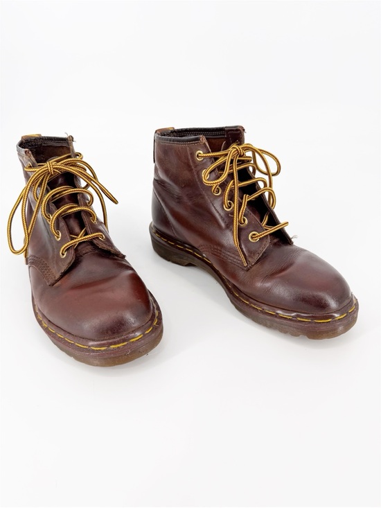 Dr. Martens Shoes - Vintage 90s Dr Martens Brown Boots Made in England Doc Martens AW004